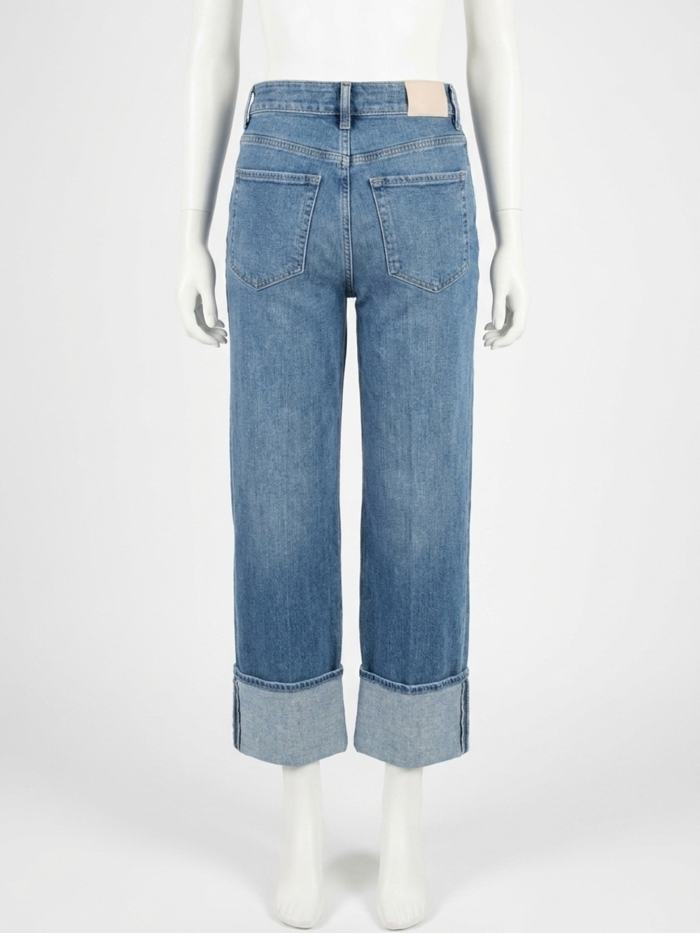 NEW PAIGE sasha ankle wide jeans in blue